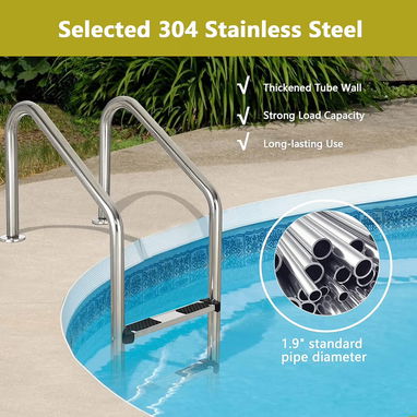 Escalera de piscina 鉁咃笍Acero inoxidable 鉁咃笍Nueva en caja 鉁咃笍Importada - Img 119458734