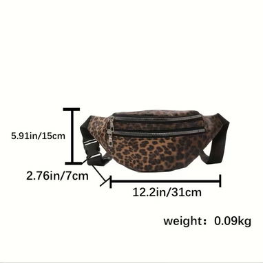 🍀Bandolera para Mujer con Estampado de Leopardo – Marrón🍀 - 2/6