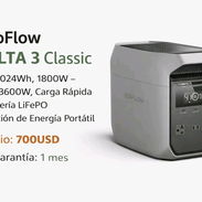 EcoFlow DELTA 3 Classic con 1024Wh, 1800W - Pico 3600W, Carga Rápida y Batería LiFePO Estación de Energía Portátil - Img 54862698