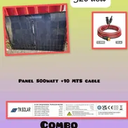 Panel Solar 500watt+Cable10 MTS Con Conectores - Img 55881184