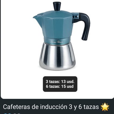 Cafeteras de varios tamaños y modelos, sirven para inducción casi todas - 4/7