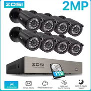 kit de camara zosi de 8 Camaras con disco de 1 tera llegar y montar 380usd - Img 56211747
