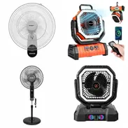 Ventiladores en venta Recargables F6 y F22 y a la Corriente de pedestal 16" de pared 18" Nuevos en caja Con Garantía - Img 57246402