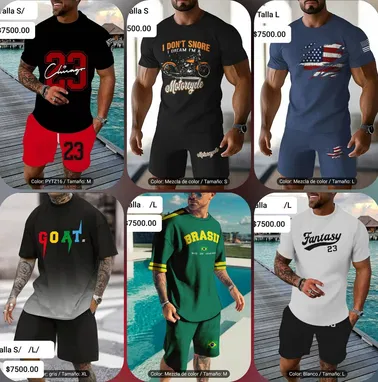 Conjuntos de hombre/ short y pulover/ ropa de hombre - Img 94221804