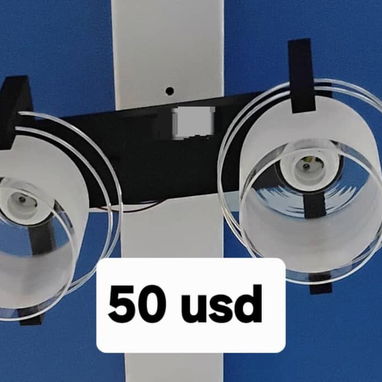 *LÁMPARAS DE 2 BOMBILLAS* *NUEVAS EN SU CAJA CON TODOS SUS ACCESORIOS - 4/10
