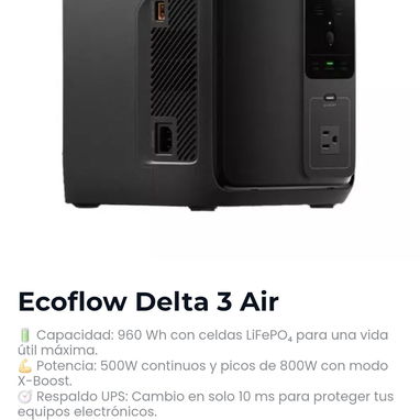 Ecoflow delta 2, delta 3, river pro, 3 air ,delta pro, delta 3 plus , bateria extra delta 2 y delta 3. Tdo 0km garantia - Img 120499569