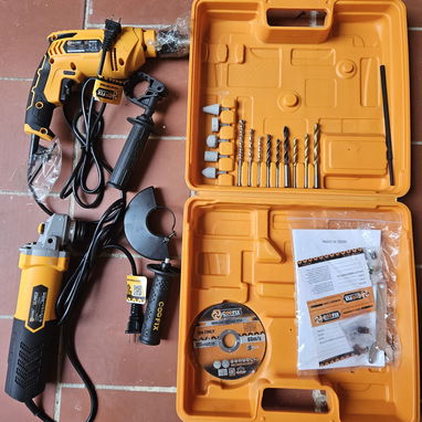 KIT Taladro percutor + Esmeriladora 41/2 + Taladro inalámbrico - Img 125213724