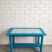 Mesa de madera y cristal 💙. Mueble para el hogar. - Img 51668223