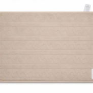 Alfombra de peluche lisa crema, de pelo largo, 50 × 80 cm - Img 58416830