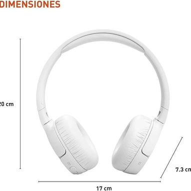 JBL Tune 670NC – Audífonos Inalámbricos con Cancelación de Ruido – Blanco - 3/5