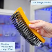 🔧 Cepillo Circular Hoteche 50mm (590601) Para darle una buena limpieza y Cepillo De Alambre 9x20 Mango Plastico - Img 57964160