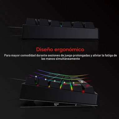 Red Dragon K582 RGB | Teclado Mecánico 100 % | - 6/7