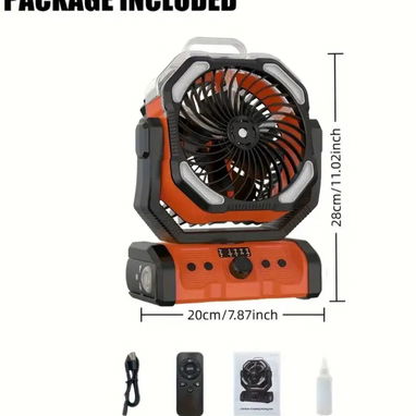 ( Agotado )Ventilador Portable 20Mil mAh+ Doble Aspa +2 Regalos (Linterna+Audifnos) 43USD/CUP - Img 120581301