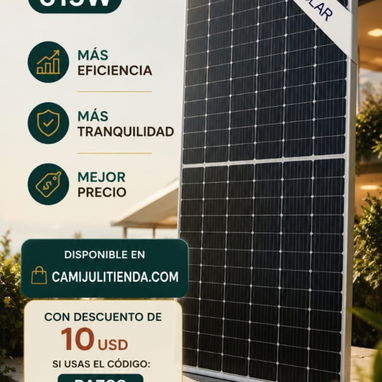 Paneles solares bifaciales de 620w - 6/7