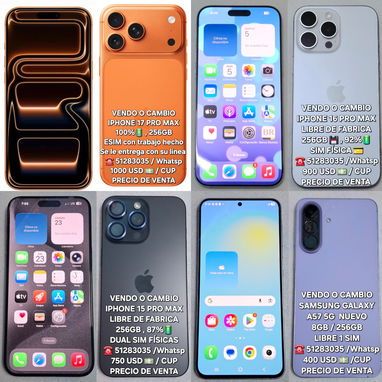 Vendo o Cambio , IPHONE 17 PRO MAX y Apple Watch serie 11 nuevo , solo por 1400 usd , 51283035 - Img 122820919
