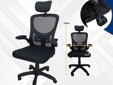 Silla de escritorio negra de muy buen confort y calidad, nueva!!!53613000 - Img main-image-45339642