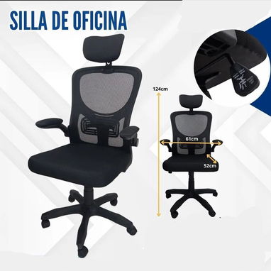 💺 Silla de oficina giratoria y ergonómica / Silla de escritorio/ Regala comodidad 📱53799748 - 2/7