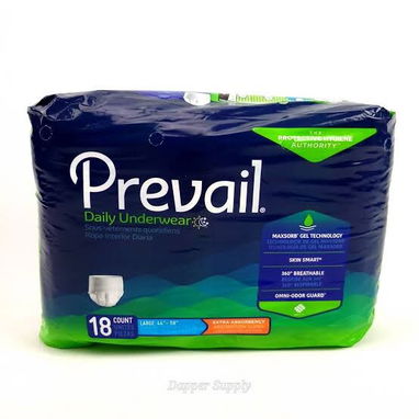 Culero Pañal Desechable de adulto Prevail Per-Fit Daily Briefs Large 18 count - Img 121228774