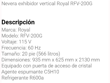 Nevera exhibidora vertical Royal de 2 puertas - Img 65829487