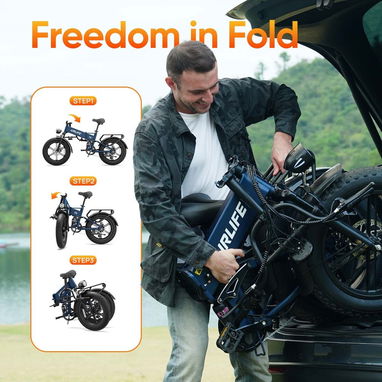 20" Fat Tire E-Bike 750W 48V 13Ah Battery 7 Speed LED Color Display Electric Bike - 2/6