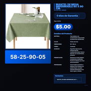 MANTEL DE MESA IMPERMABLE 90 X 90 CM VPT -0053 - Img 57891990