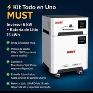 Kit Solar 2 en 1 MUST Inversor de 6 kW ➕ Batería de Litio de 15 kWh - Img 57028067