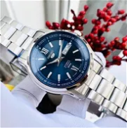 SEIKO 5 Reloj automático de acero inoxidable con esfera azul NEW en caja Diez de Octubre + Garantia 30 días - Img 46001120