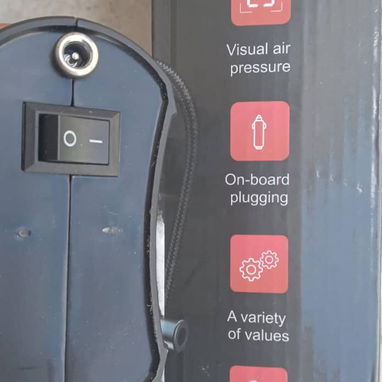 Inflador de neumáticos portátil, funciona conectado al automóvil. - 2/3