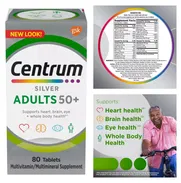 Centrum para adultos mayores de 50 años 80 tab, sirve para hombre y mujeres a la vez - Img 47896250