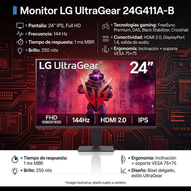 Monitor 24 LG Ultra Gear  FHD NEW - 2/3