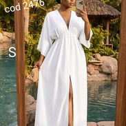 Vestido blanco largo talla S 2476 - Img 57406951