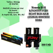 Memoria RAM KINGSTON FURY BEAST RGB 32GB (2X16GB) 6000MHZ DDR5 - Img 48890242