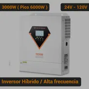 Inversor Híbrido VEVOR 3000W 6000W Pico Alta Frecuencia 24V a 120V MPPT 100A Con WiFi Off Grid Blanco - Img 55644407