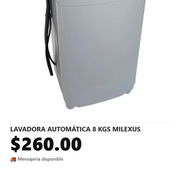 LAVADORA AUTOMÁTICA MILEXUS 8 KGS - Img 54905939