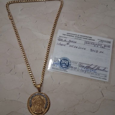 Cadena y dije Oro 18k certificada llámame 59696572 - Img 125097838