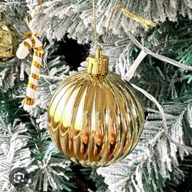 Set de 6 bolas de navidad con relieve - 4/8