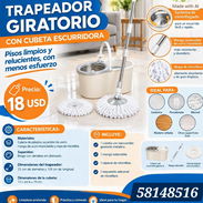 TRAPEADOR GIRATORIO CON CUBETA ESCURRIDORA - Img 58113310