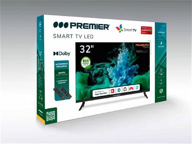 320 MLC Televisión Smart TV PREMIER HD Android 11 2 mandos y base de montaje en la pared incluida. - Img 56128598
