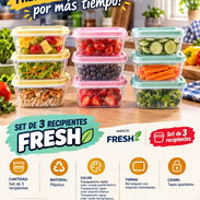 🥙 JUEGO 🥙 DE 3 RECIPIENTES FRESH. TENEMOS SERVICIO DE MENSAJERÍA CON FACTURA Y GARANTÍA. 📲 54833699 - Img 57572900