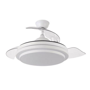 Ventilador de techo 42p Nizzato Aspas Transparentes plegables, iluminación LED, Bocina Bluetooth, Mando $130 USD - Img 124824167