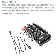 Hub divisores diversos para fanes /Adaptador de corriente SATA a 2 MOLEX/ Set de 3 fanes SAMA y 5 fanes COOLMOON ARGB/ - Img 49887280