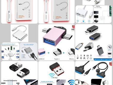 ✅ADAPTADORES: USB - WIFI‼️TIPO C - HDMI ‼️LIGHTNING(iPHONE)- HDMI‼️TIPO C - 3.5 MM‼️LIGHTNING - 3.5 MM‼️USB-SATA….Y MÁS! - Img 56056699