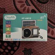 Radio, con batería de 1200 mah y panel solar, además tipo C, AM/FM, Bluetooth, lector de memorias, - Img 57598020