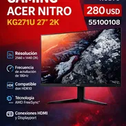Monitor Gaming Acer Nitro KG271U – 27’’ 2K WQHD | 280USD | Nuevo con garatia - Img 55977858