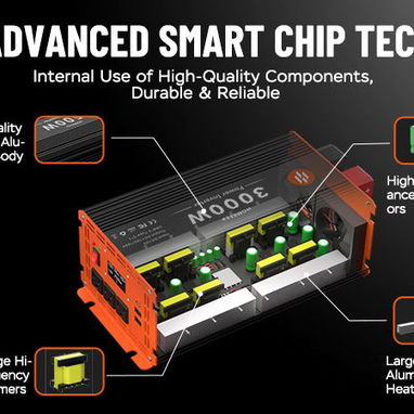 Inversor Homkeep 3000 watts continuos, 6000watts pico - 10/10