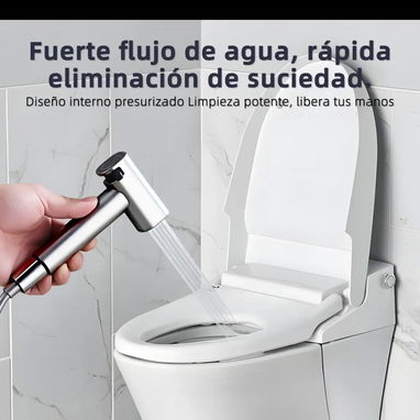 Ducha de aseo con válvula angular acero inoxidable - Img 121114799