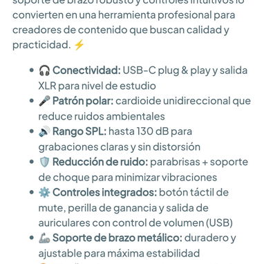 Micrófono con brazo metálico FIFINE K688. Dinámico USB/XLR 🎧🎮🌐 $92.76 - 7/8