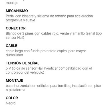 Pedal acelerador de pie para vehículo eléctrico ⚡ Moto 🛵 y triciclo 🛺 eléctrico 🚀 - 5/5