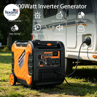 Generador inversor de 8000 W, generadores portátiles para exteriores, alimentados por gasolina, súper silenciosos. - 4/4