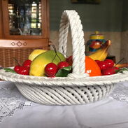 Centro de mesa de porcelana cesta de frutas - Img 45609812